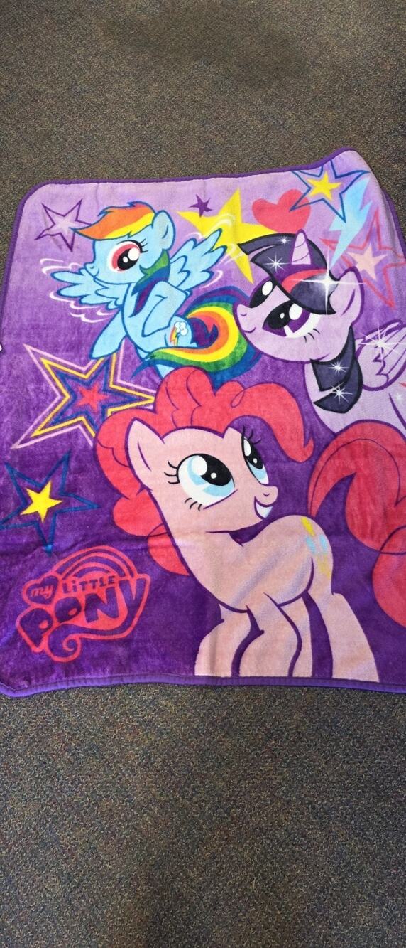 My Little Pony Fleece Kids Throw Blanket Purple Rainbow Dash & Frien